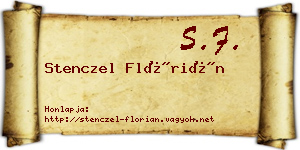 Stenczel Flórián névjegykártya